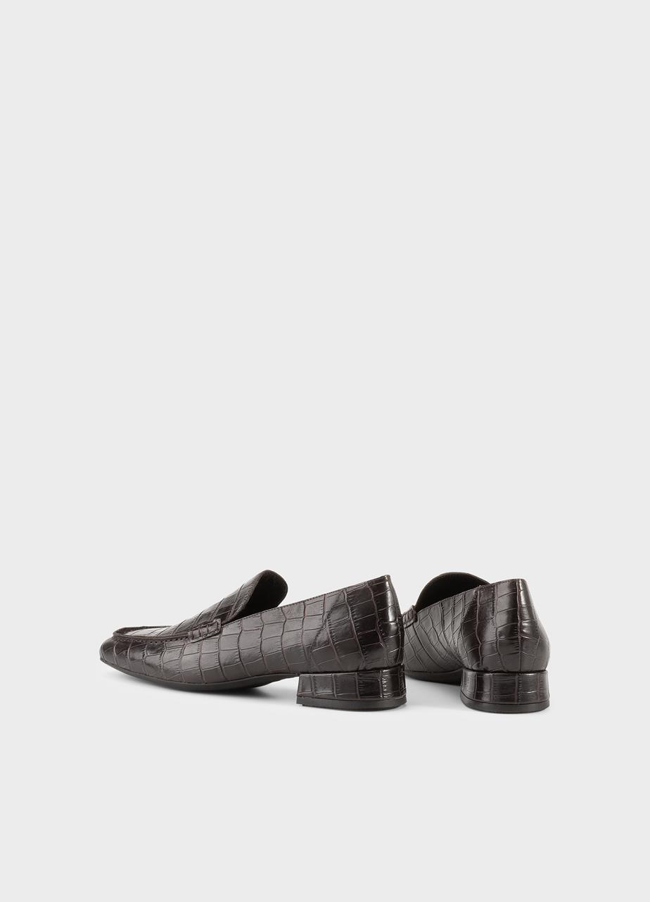 Debbi loafers Dark Brown embossed leather