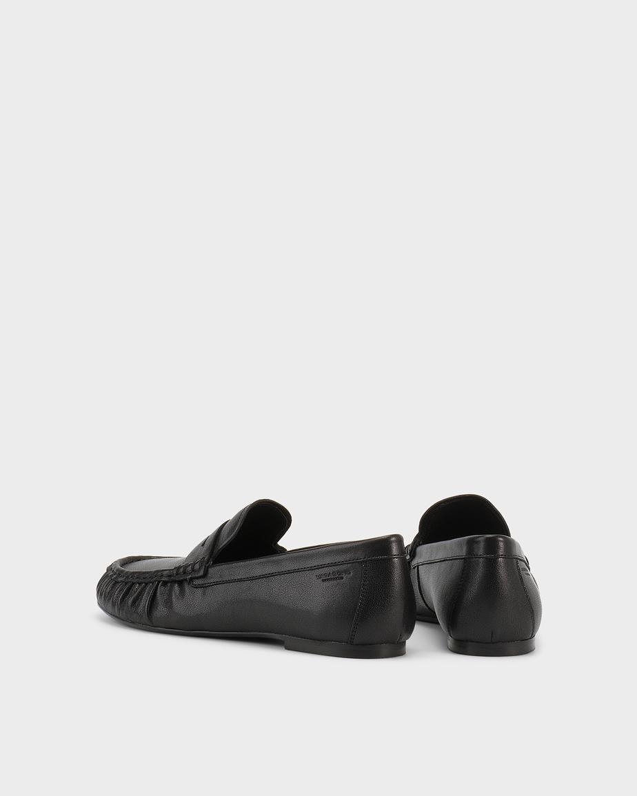 Aleya mocassins Noir, Cuir