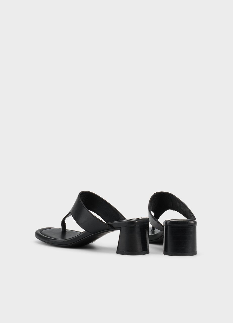 Evie sandaler med hæl Svart, Skinn
