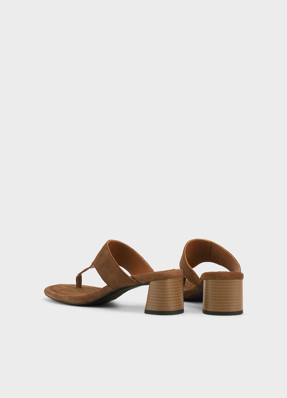 Evie heeled sandals Brown, Suede