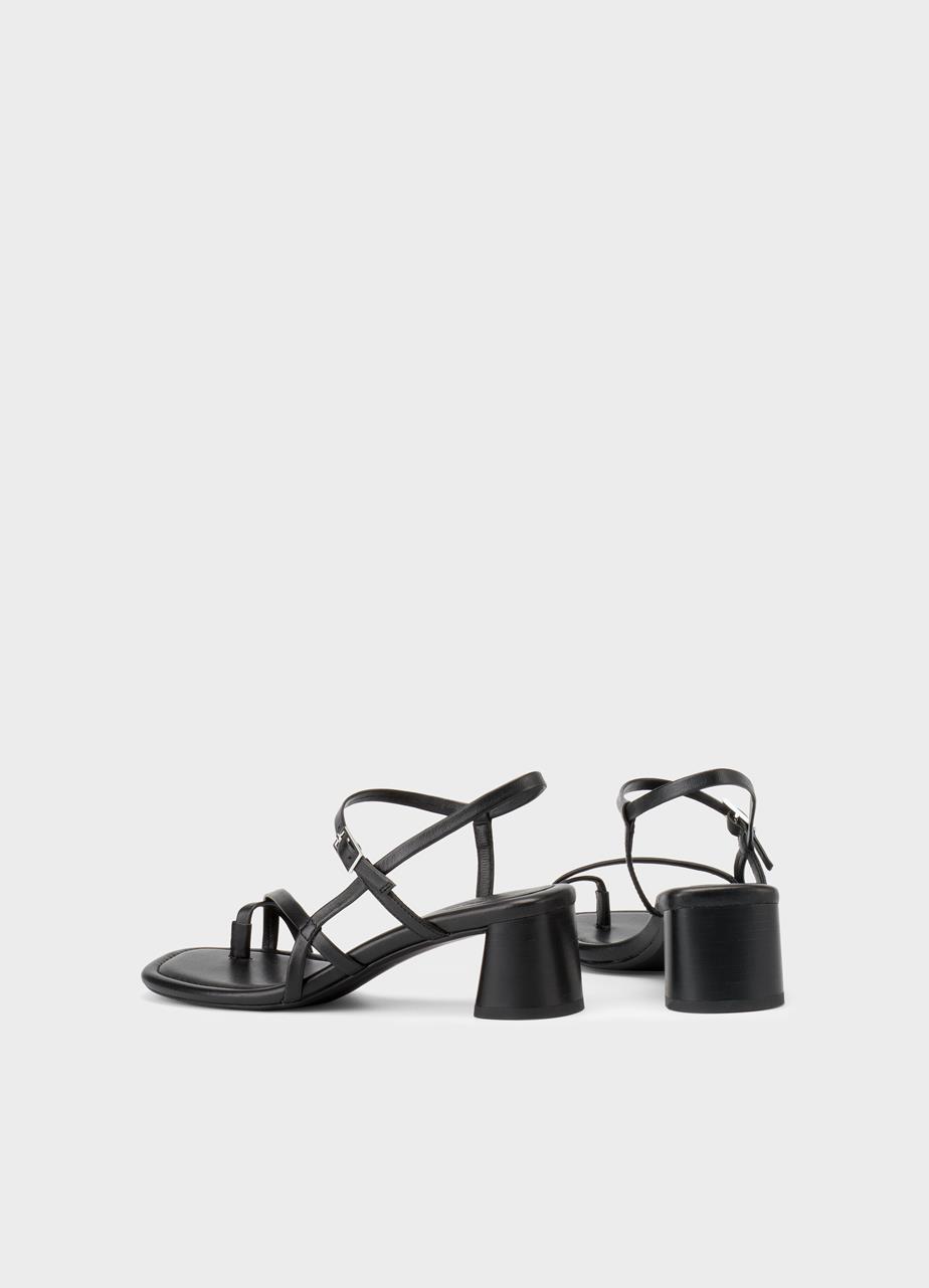 Evie heeled sandals Black, Leather