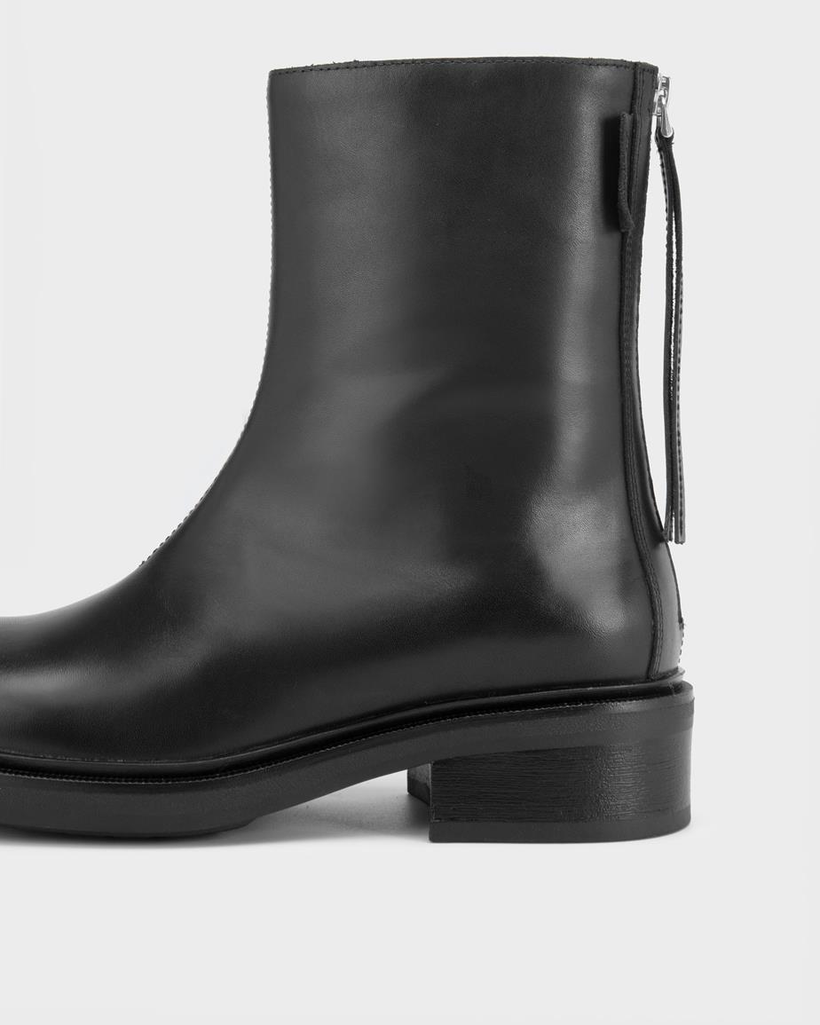Karlie stiefel Schwarzes, Leder
