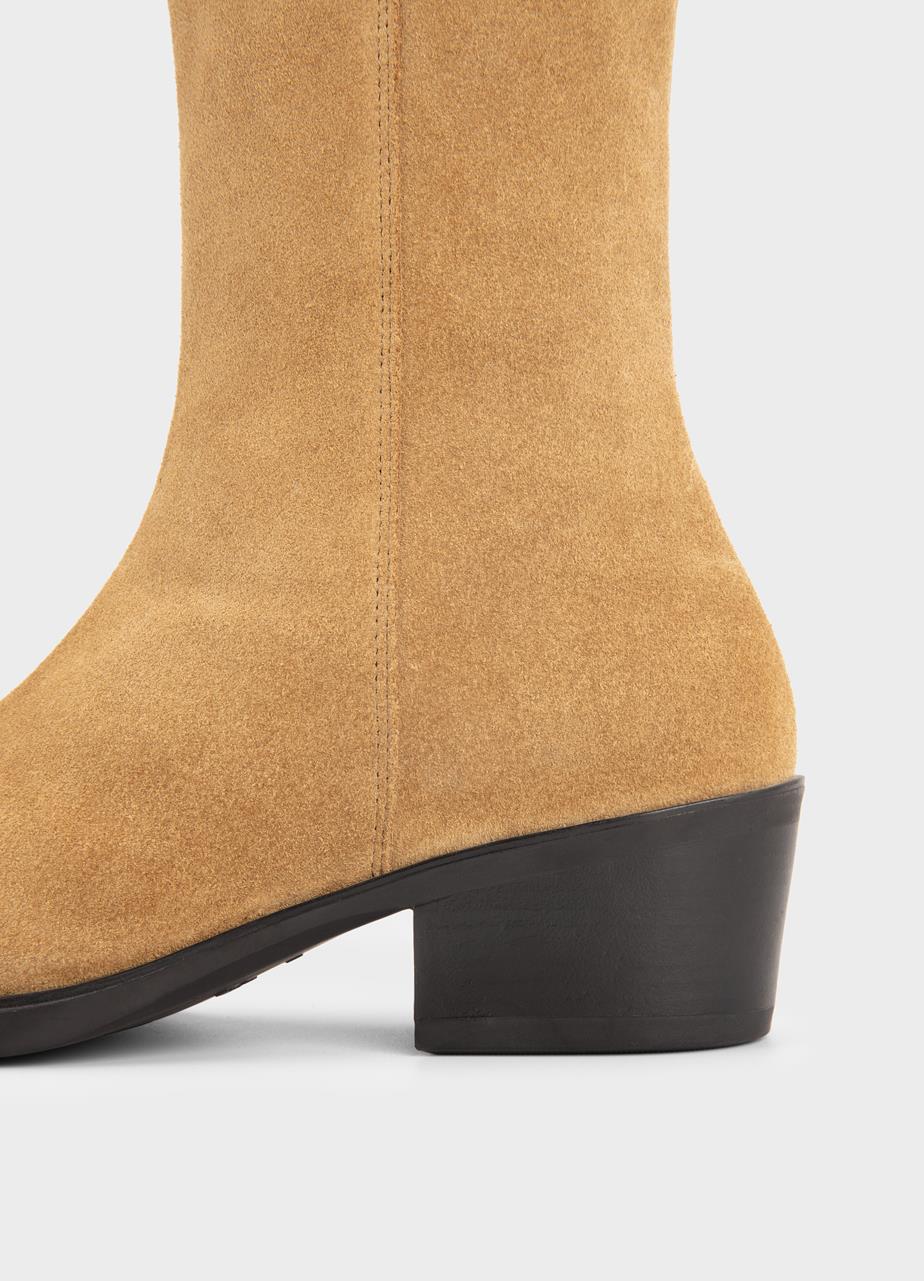 Kelsey stiefeletten Beiges, Veloursleder