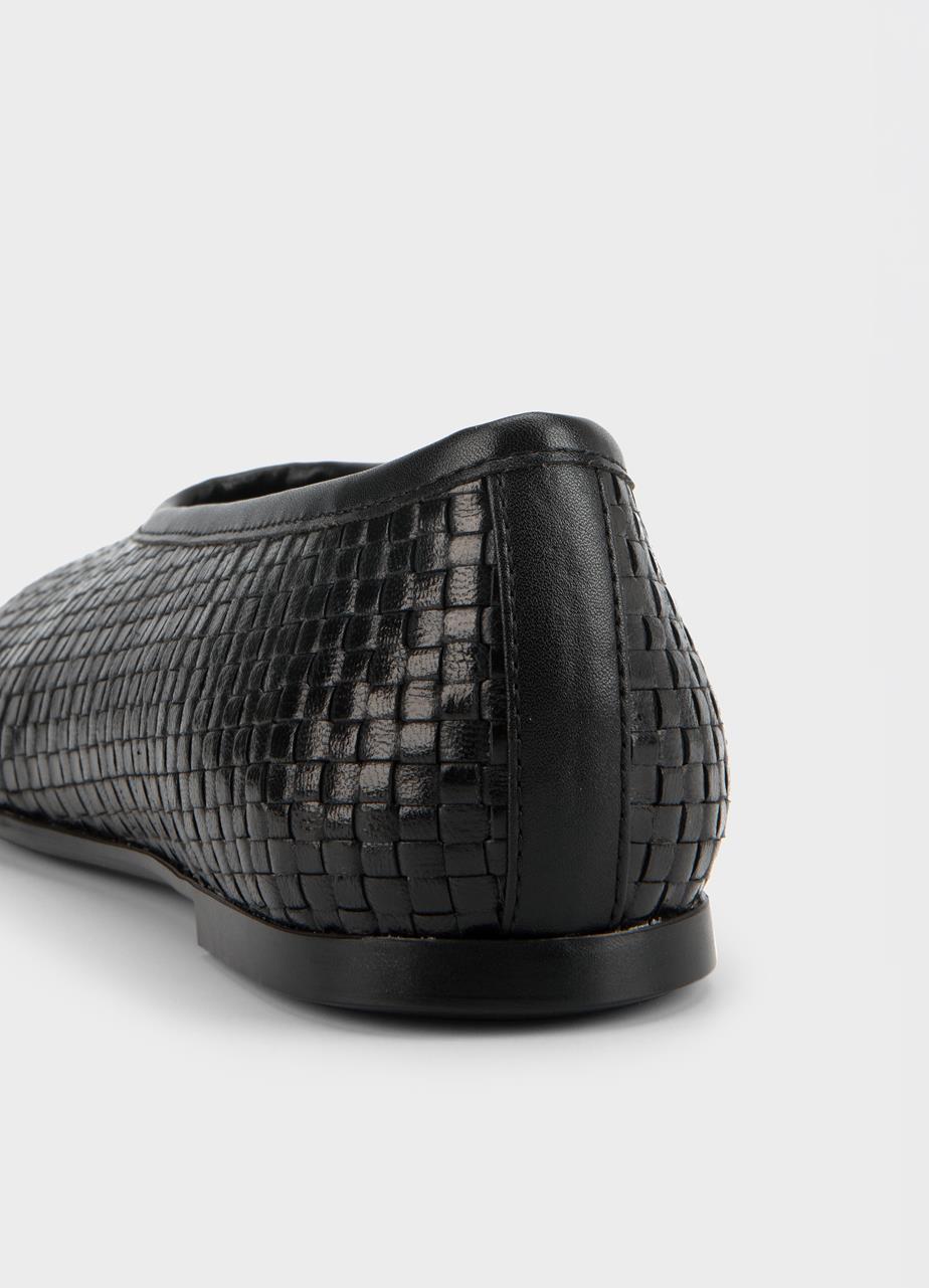 Aleya ballet flats Black, Braided Leather
