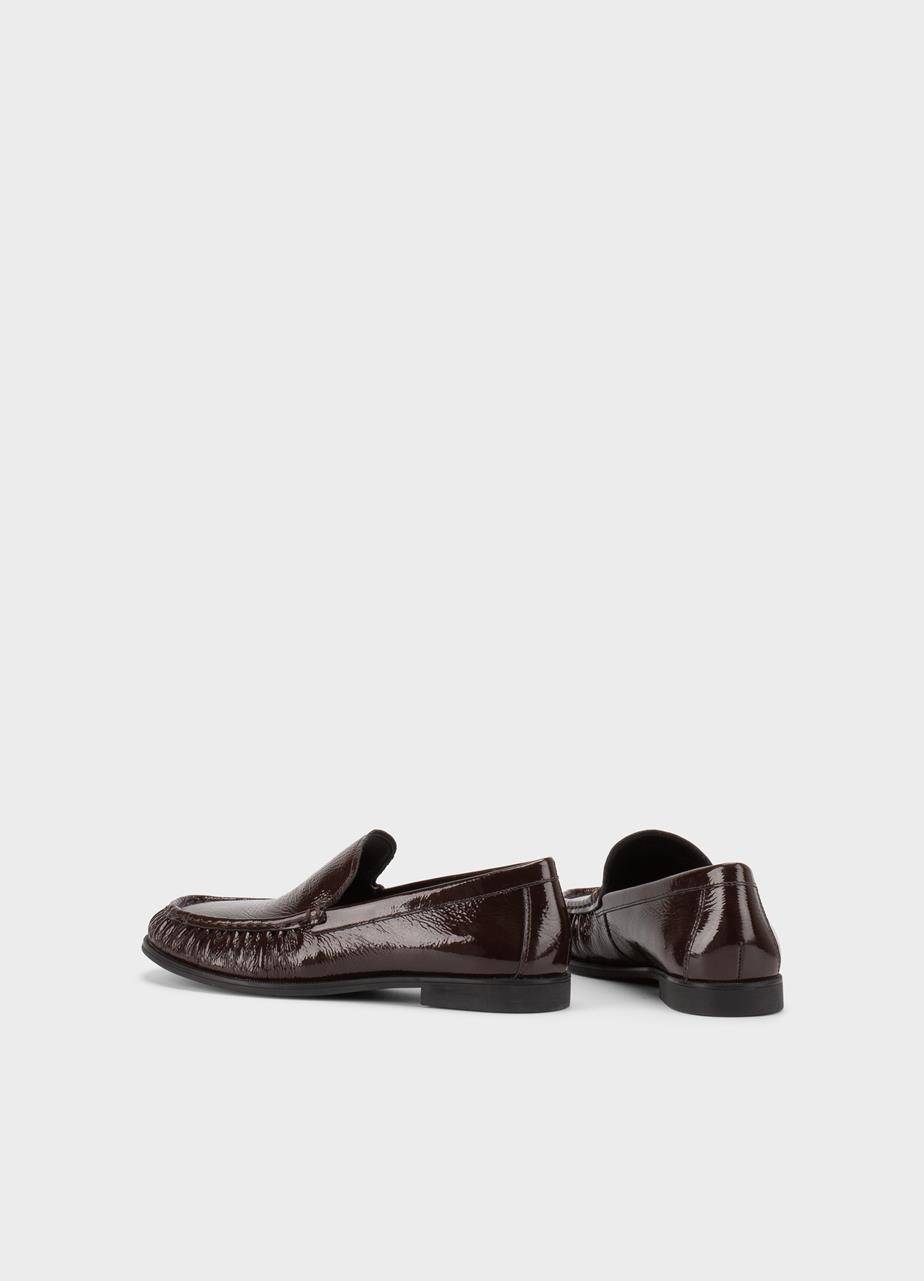 Brandi loafers Donkerbruin, Lakleer