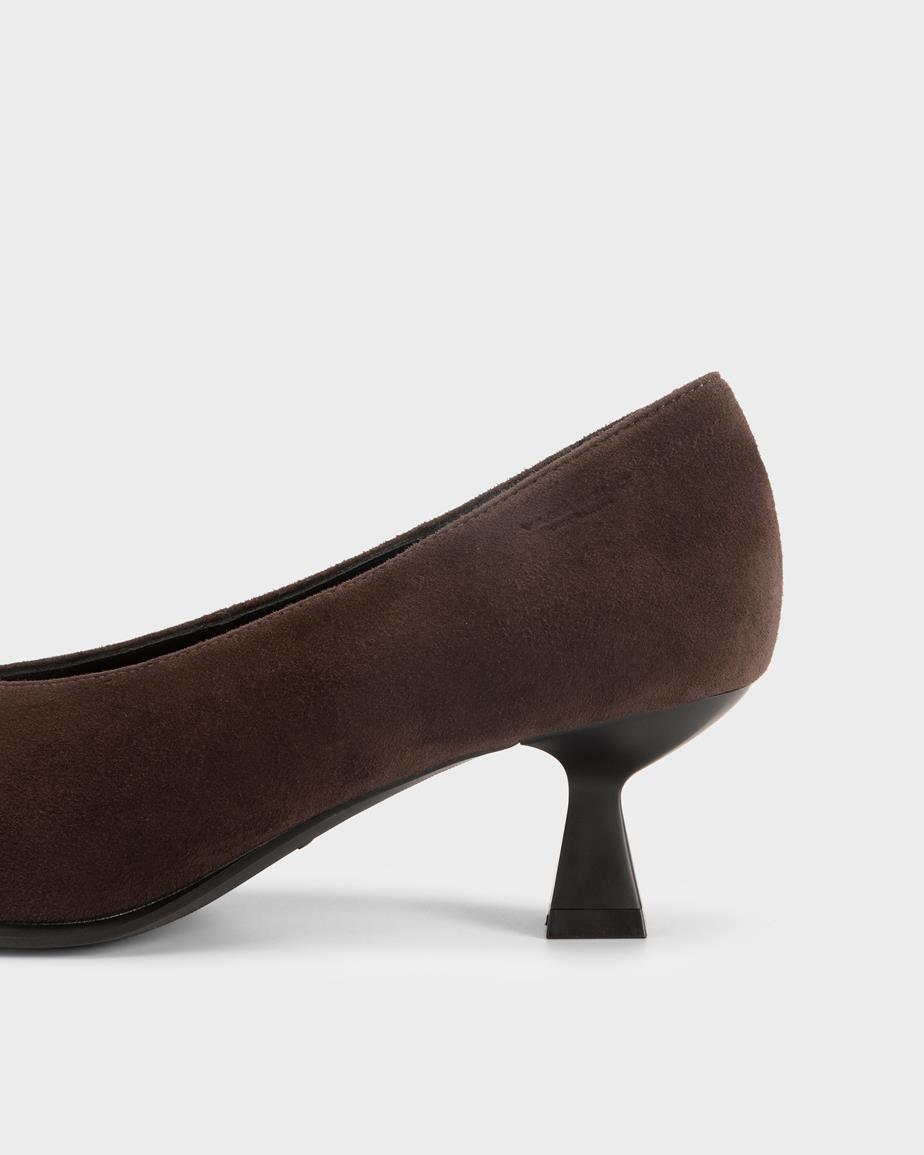 Elly pumps Dark Brown, Suede