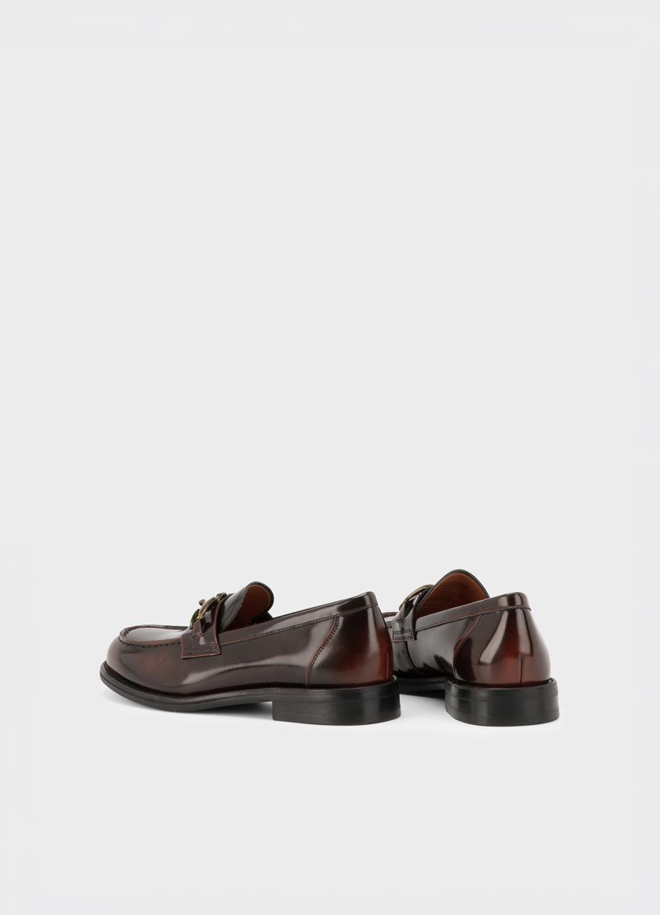 Linn loafer Brun, Polert Skinn