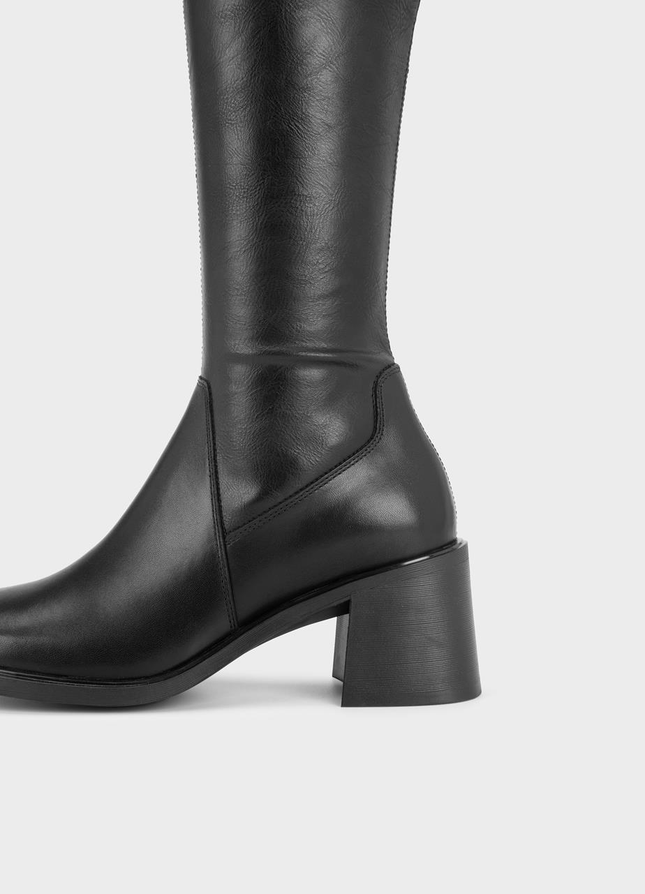 Vega stiefel Schwarzes, Leder/Kombination