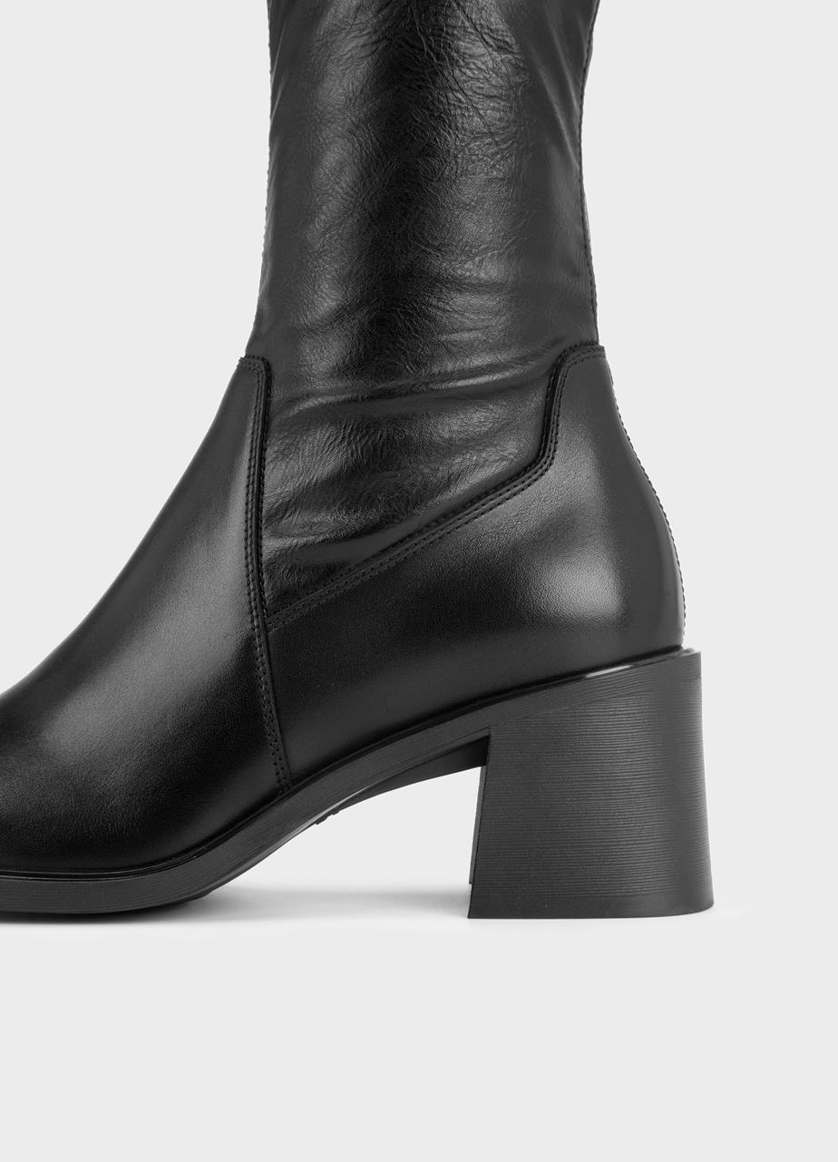 Vega stiefeletten Schwarzes, Leder/Kombination
