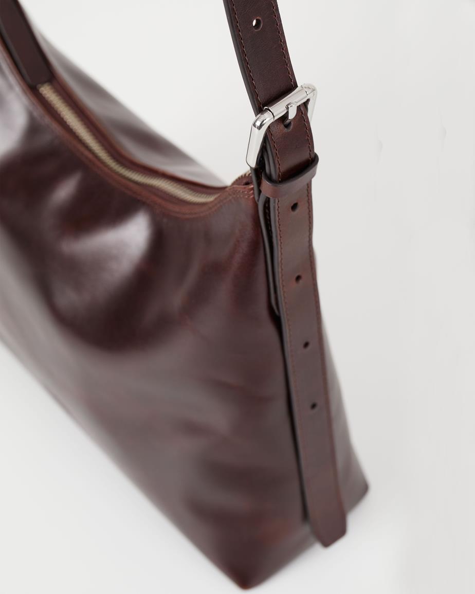Bari borsa Marrone Scuro, Pelle