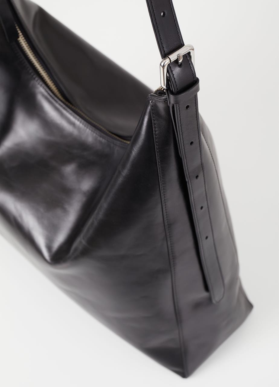 Hilo bag Black leather