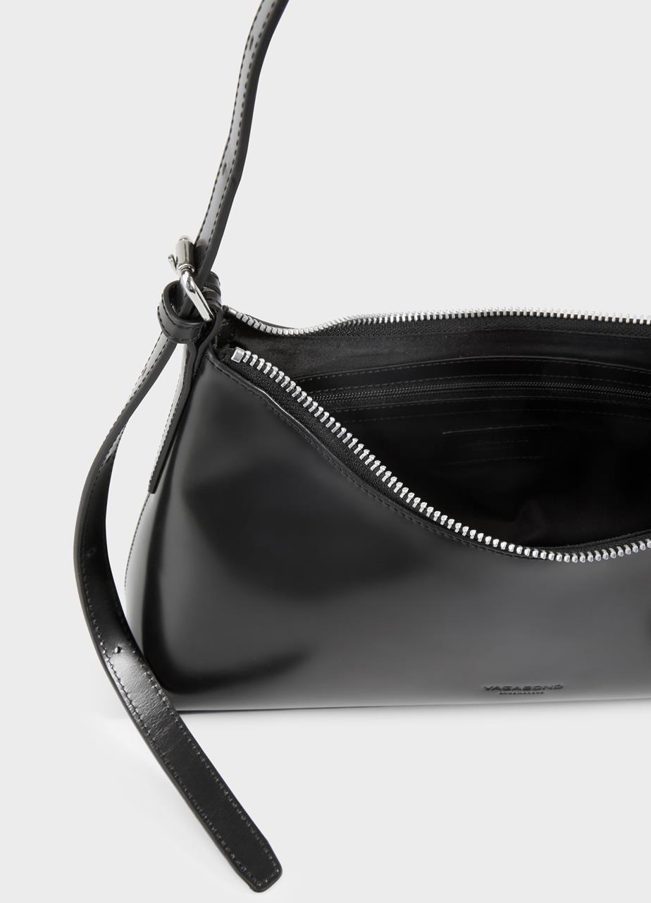 Bari mini bag Black polished leather