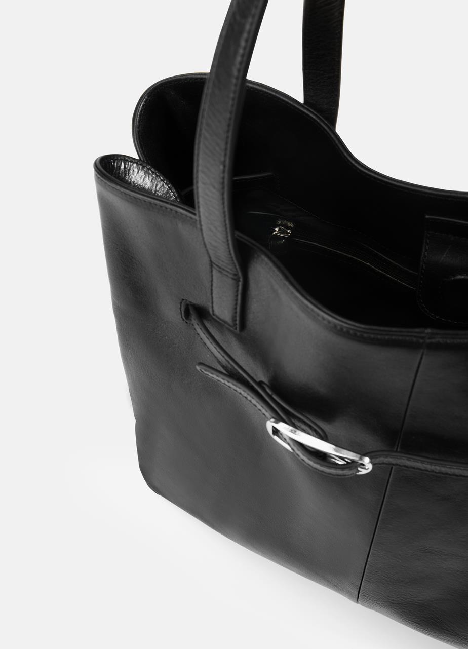 Cannes mid bag Black leather