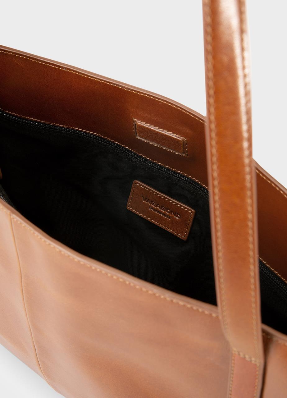Cannes mini väska Brun, Skinn