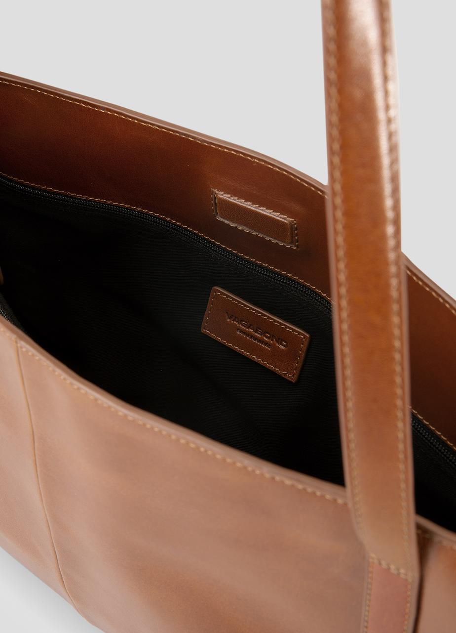 Cannes mini väska Brun, Skinn