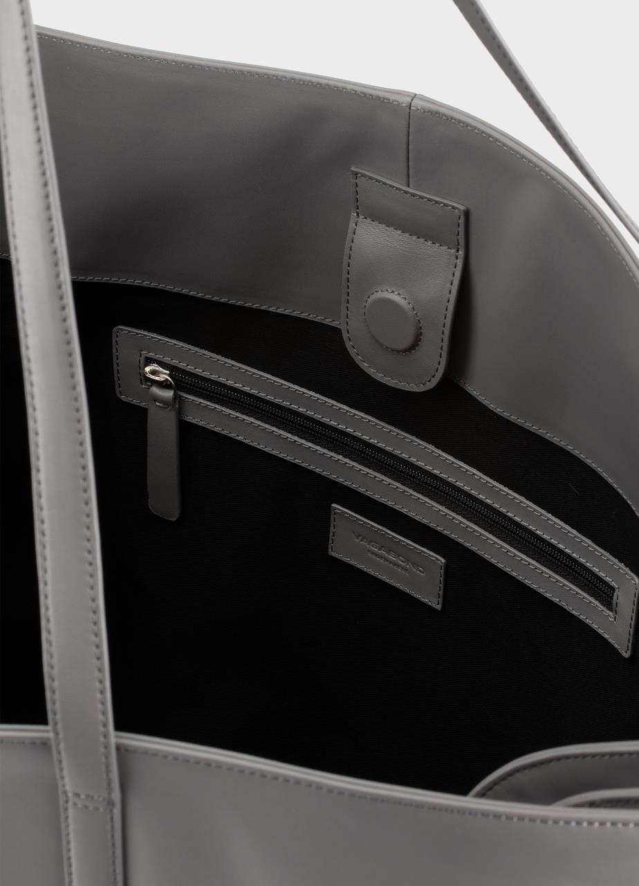 Cannes maxi tasche Hellgrau, Leder