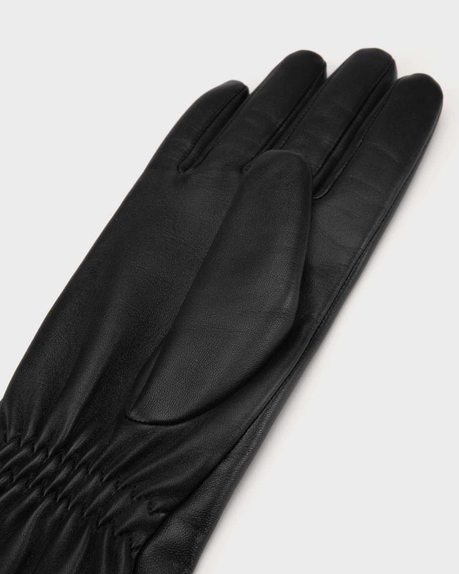 Maxi glove w Noir, Cuir
