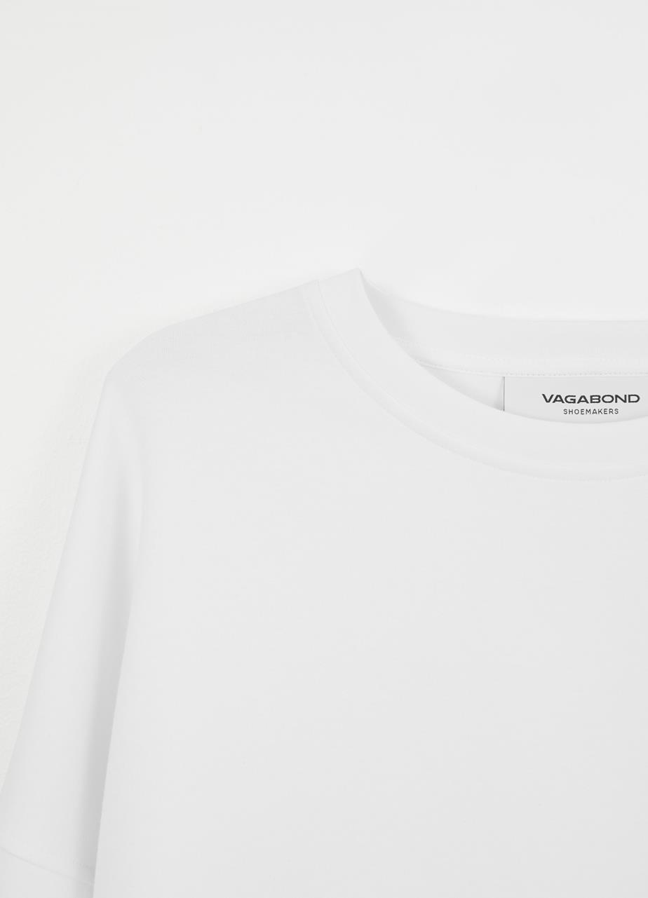 Boxy long sleeve t-shirt White textile