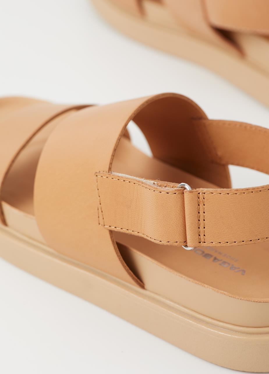 Erin sandales Beige, Cuir