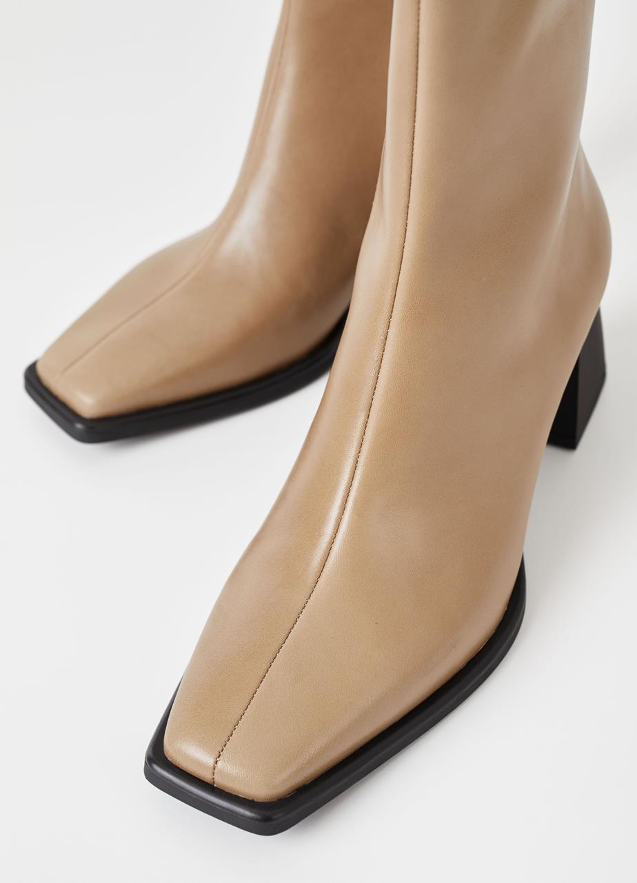 Hedda stiefeletten Beiges leder