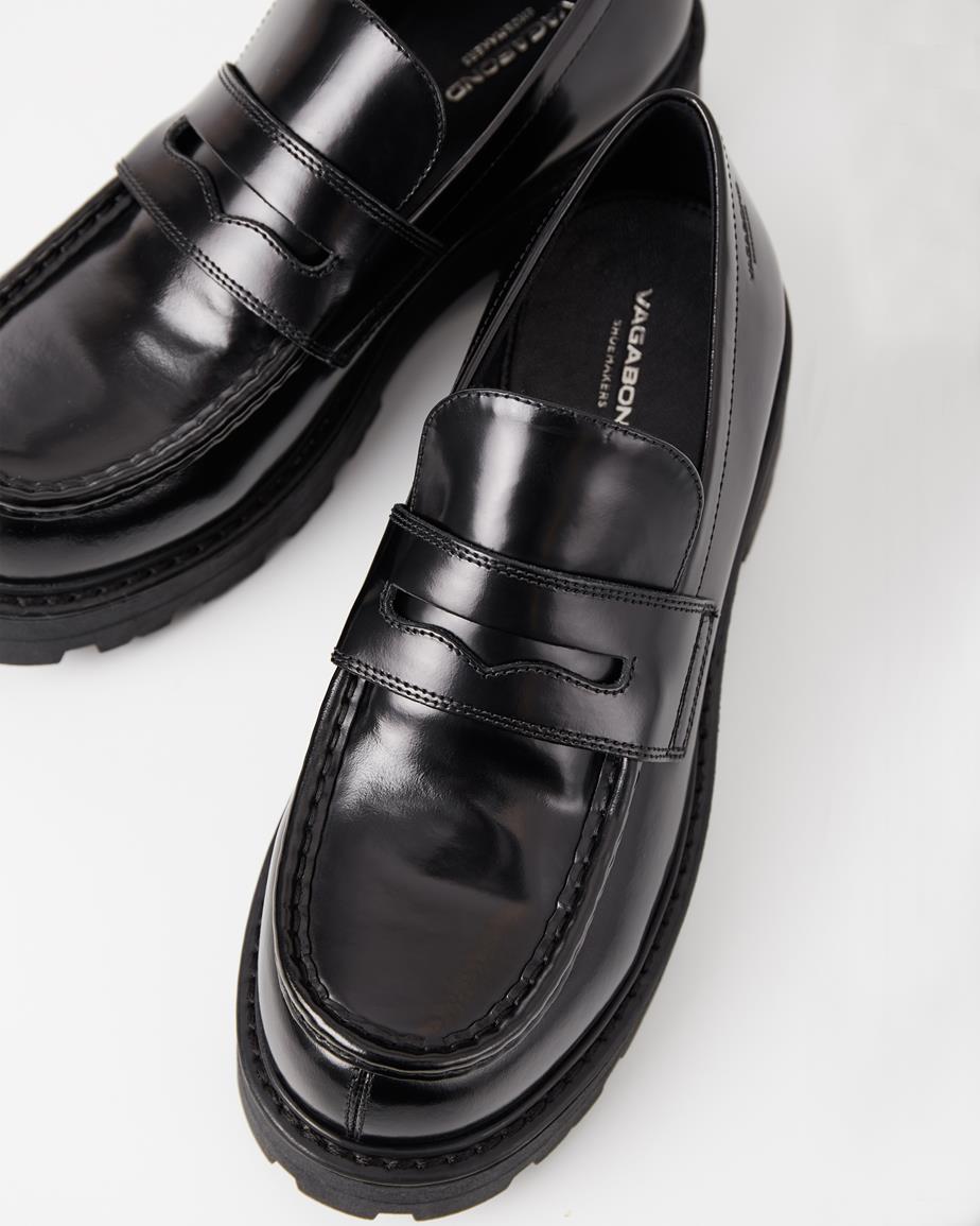 Cosmo 2.0 mocassins Noir, Cuir Glacé