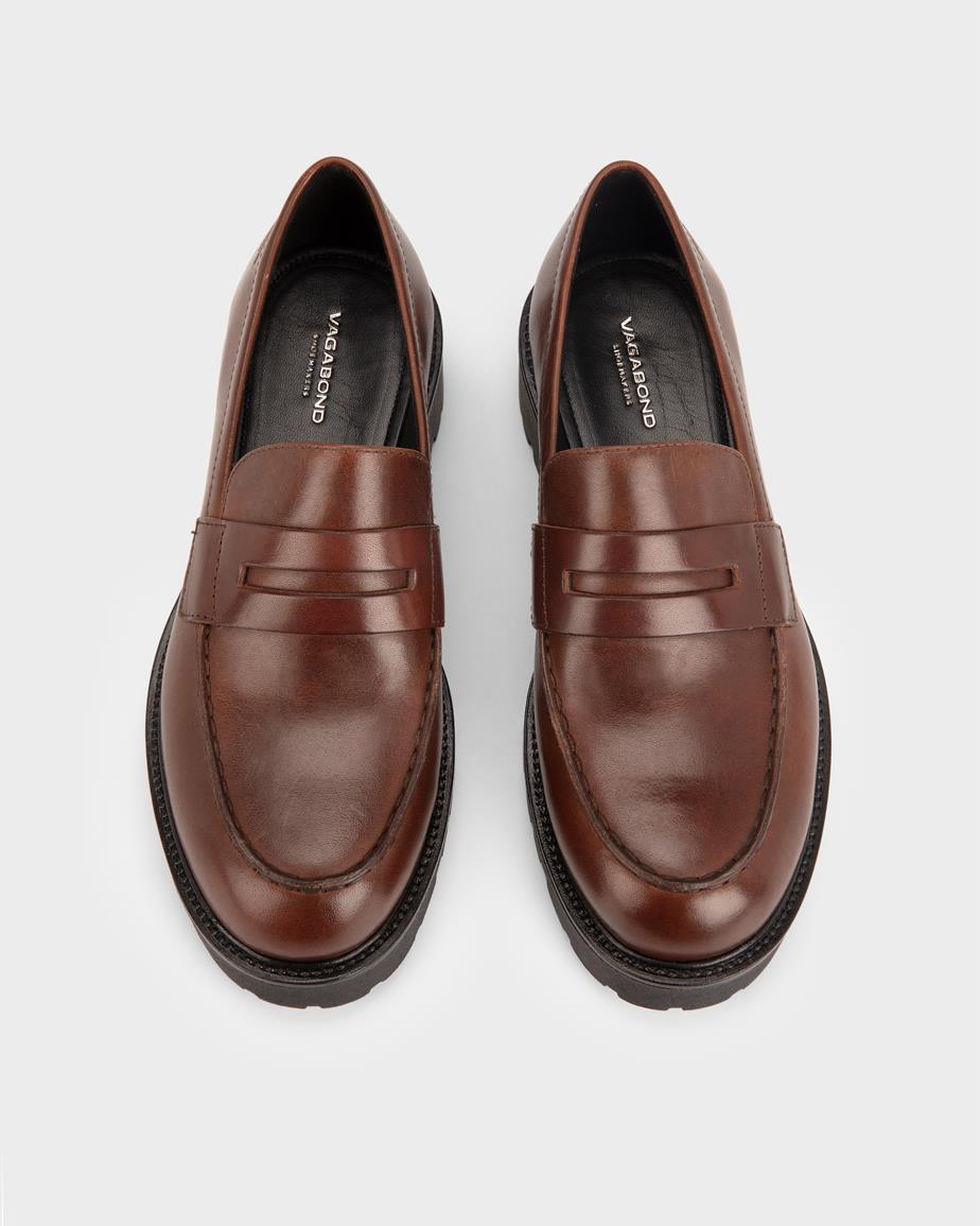 Kenova loafers Mörkrött, Skinn