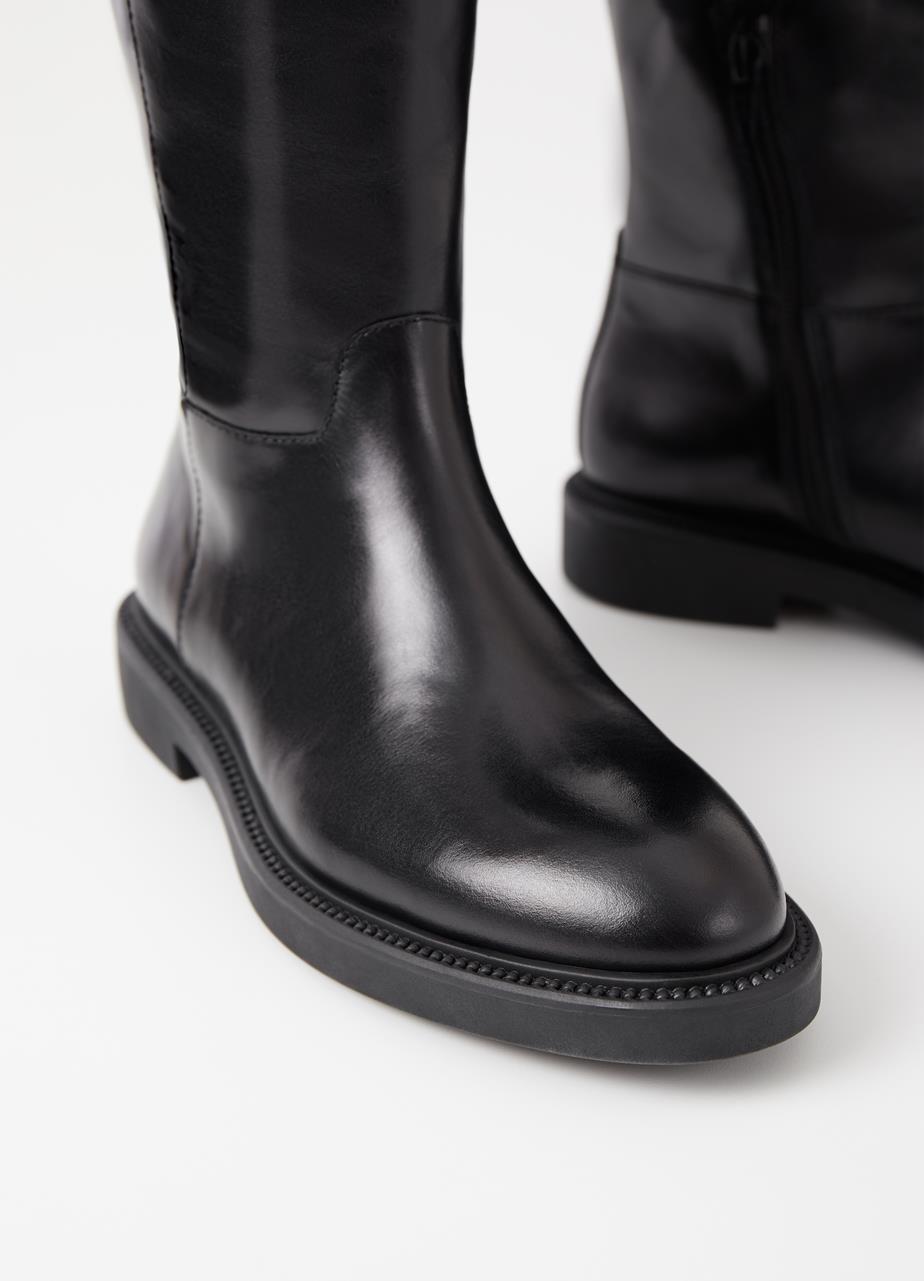 Alex w tall boots Black leather