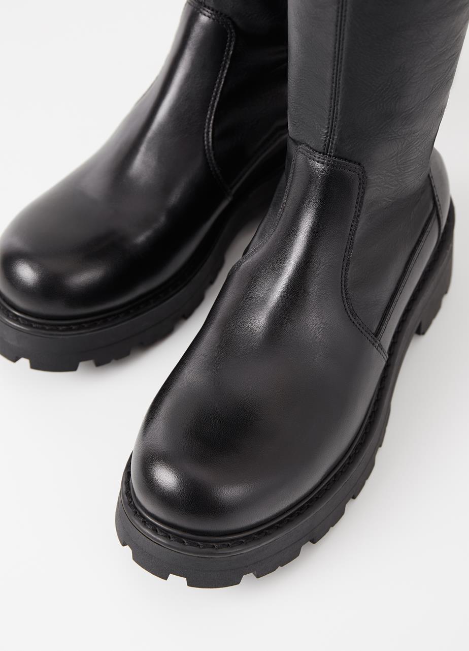 Cosmo 2.0 tall boots Black leather/comb