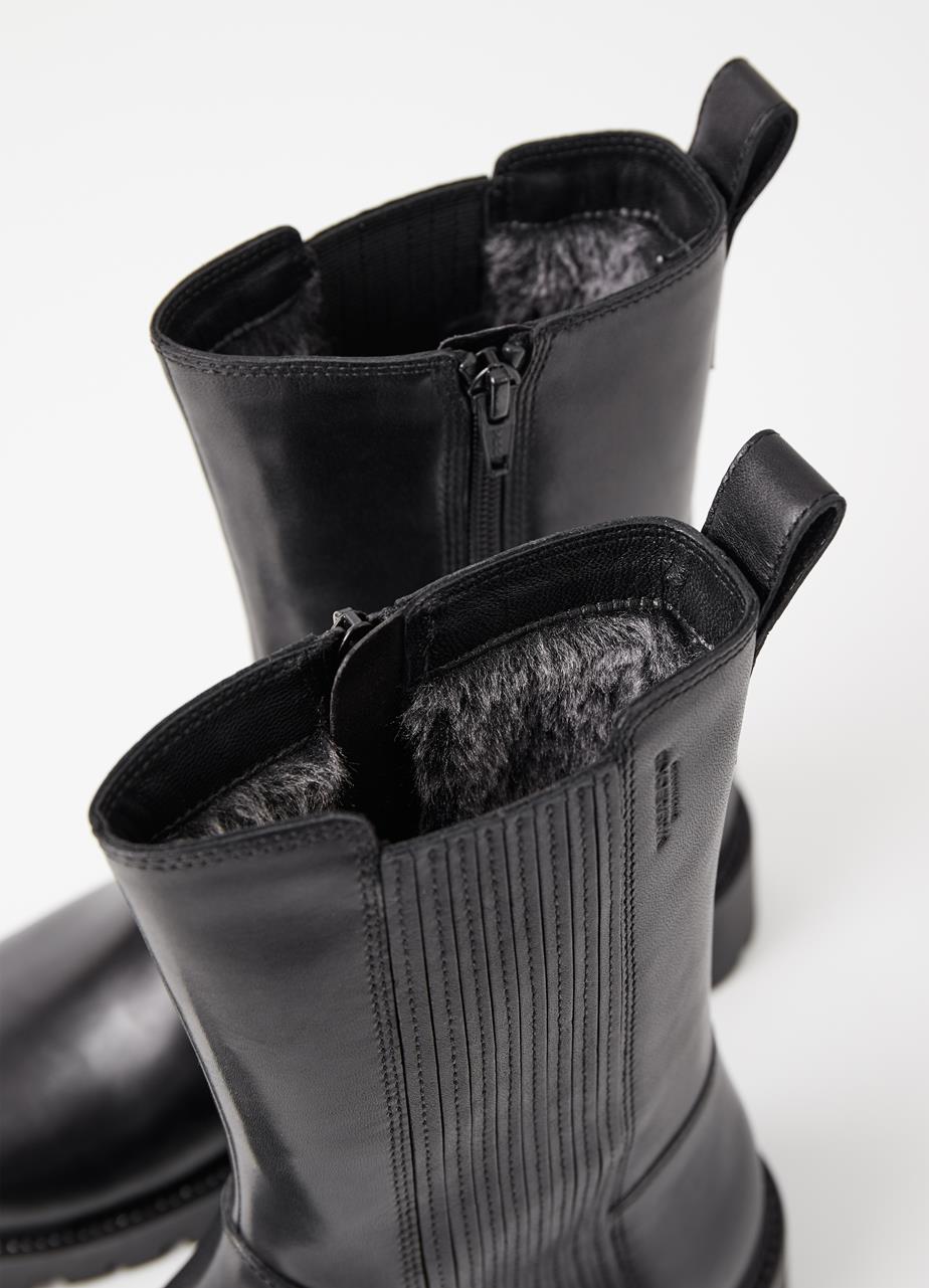 Kenova boots Svart läder