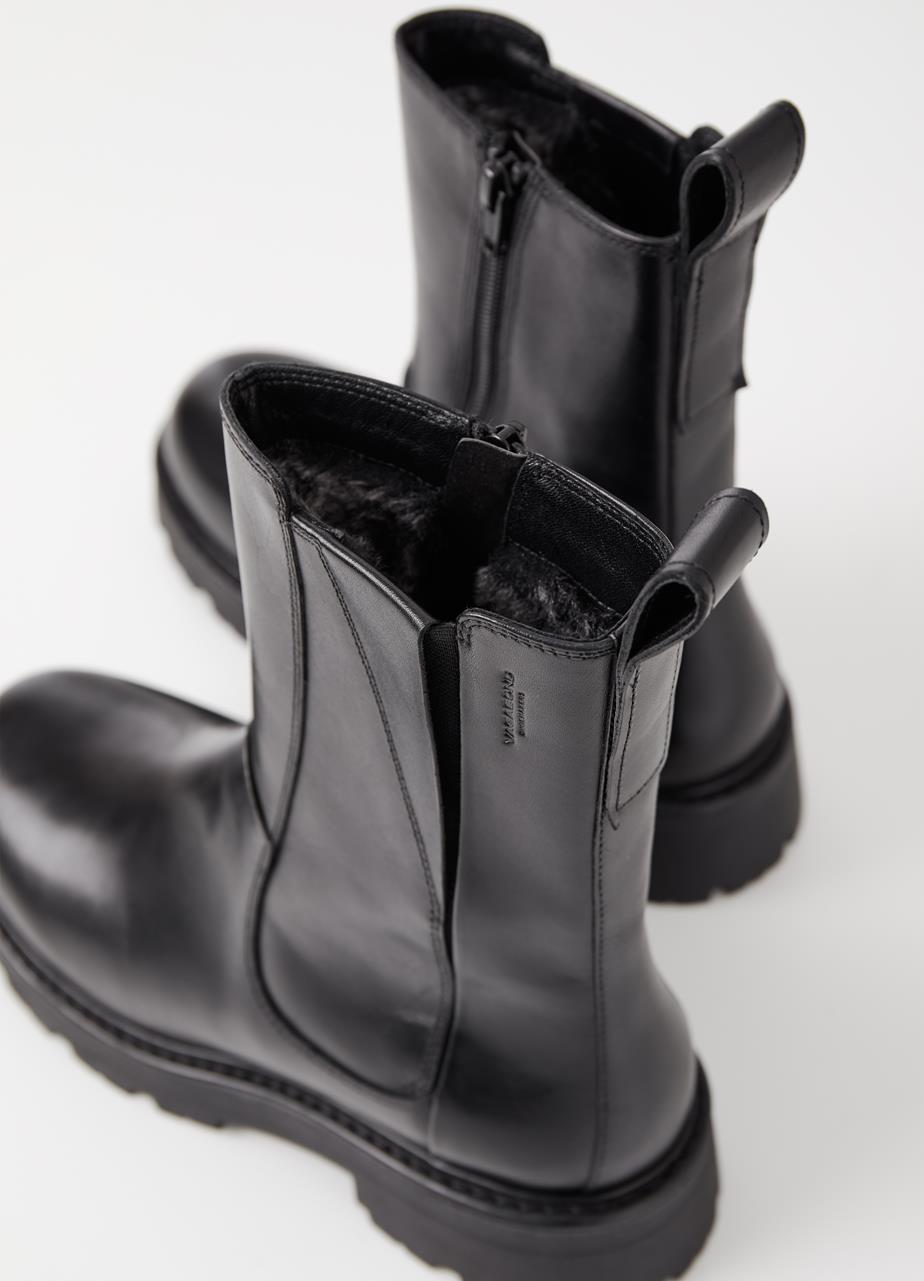 Cosmo 2.0 vysoké boty Černá kůže