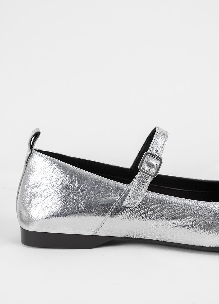 Delia lage schoenen Zilver metallic leer