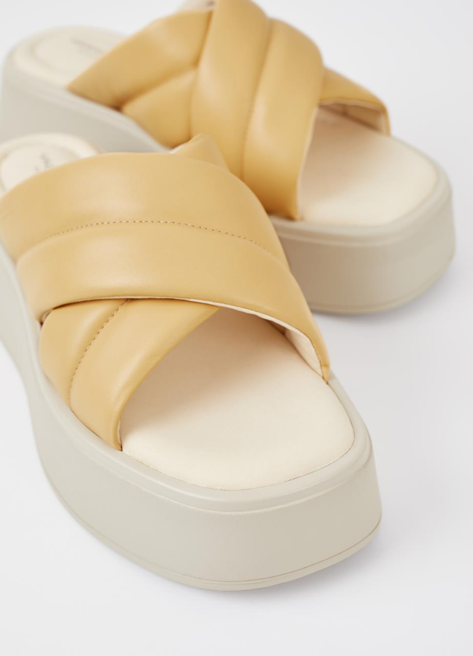 Courtney sandals Lıght Yellow leather