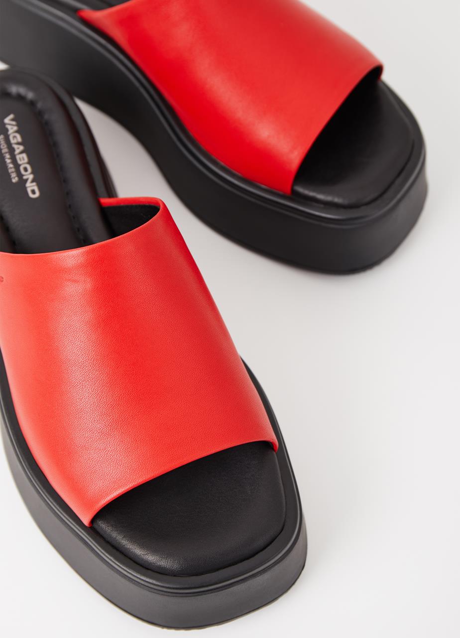 Courtney sandaler Röd läder