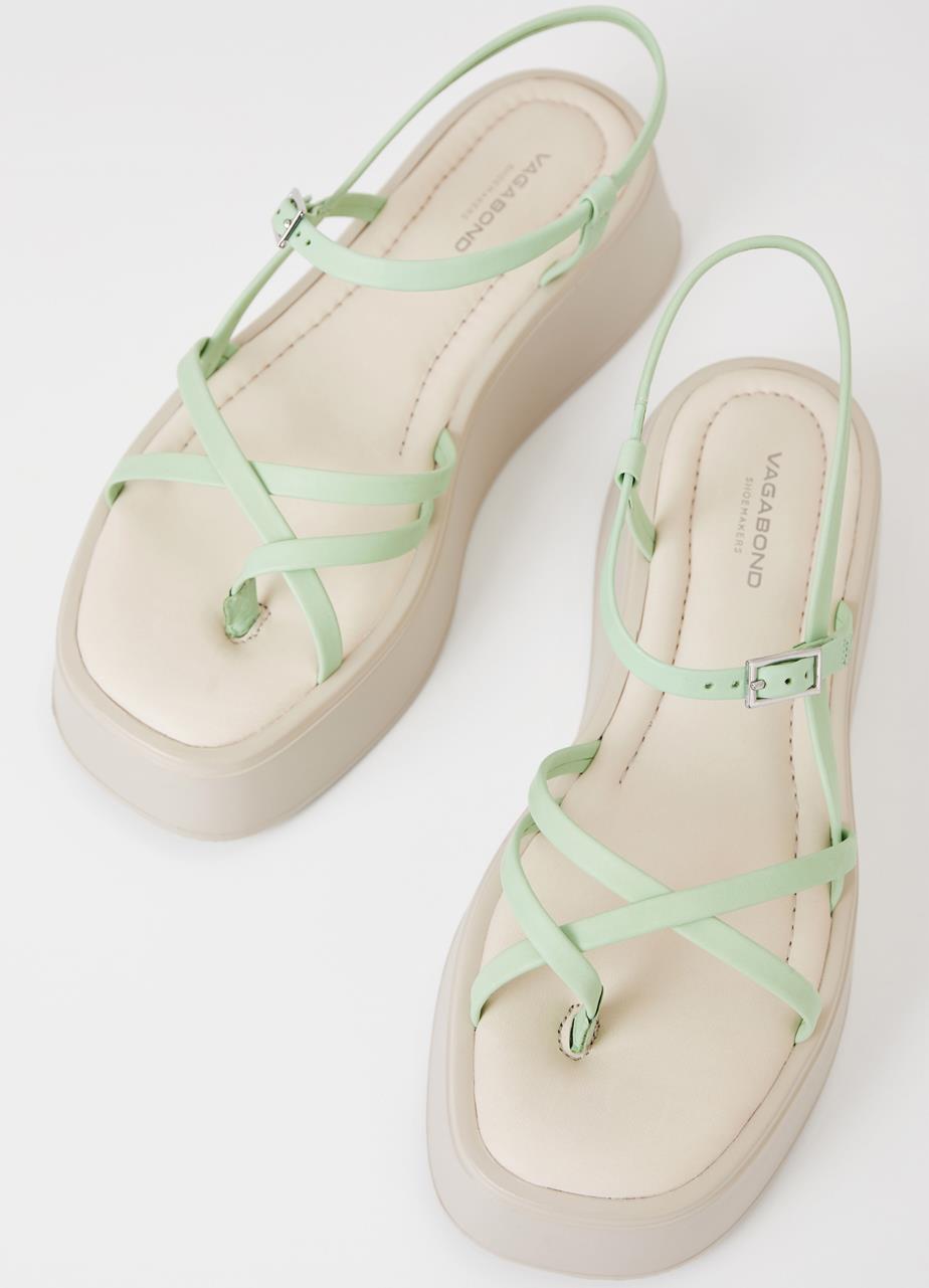 Courtney sandals Green leather