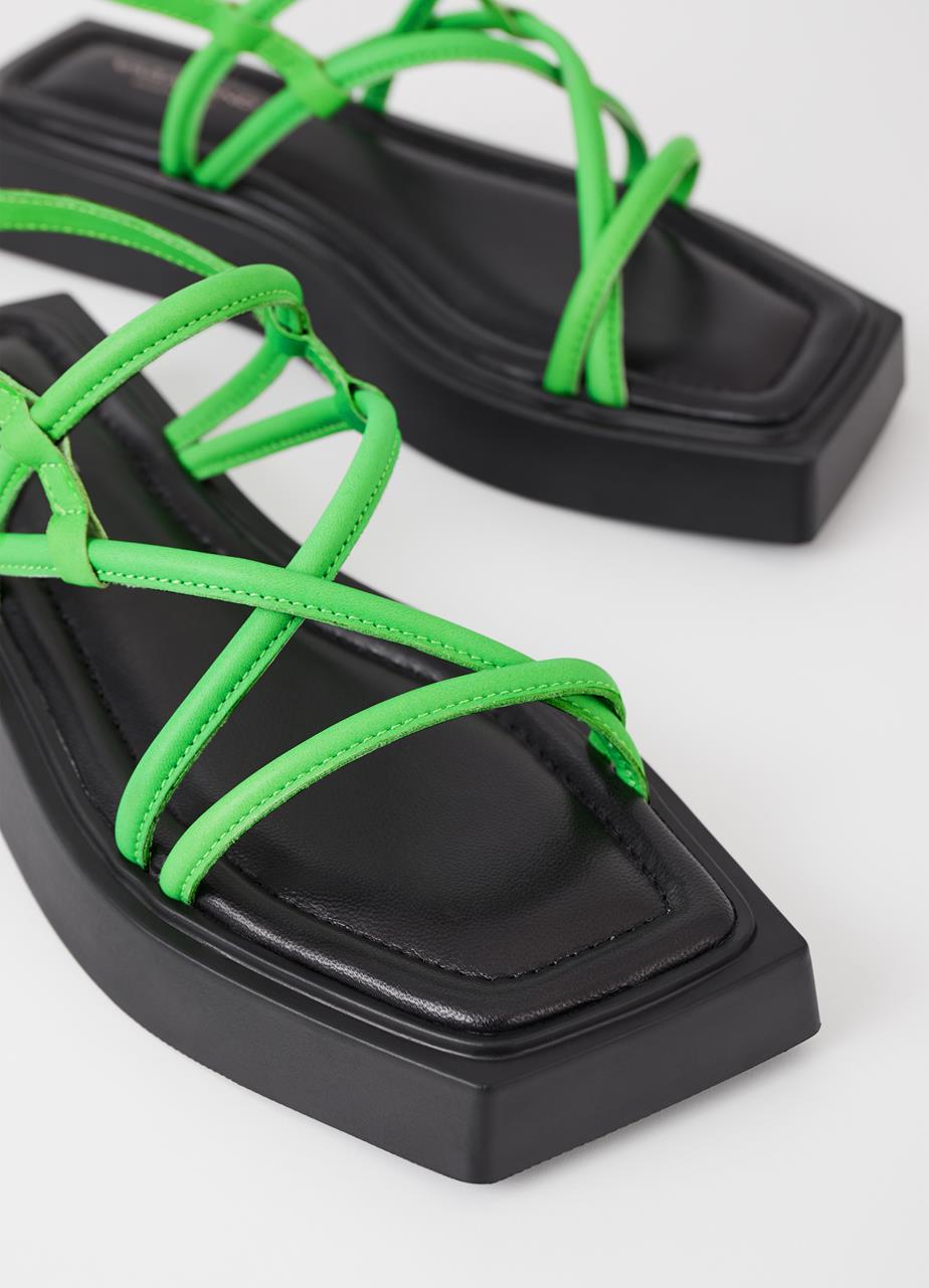 Evy sandálias Verde couro