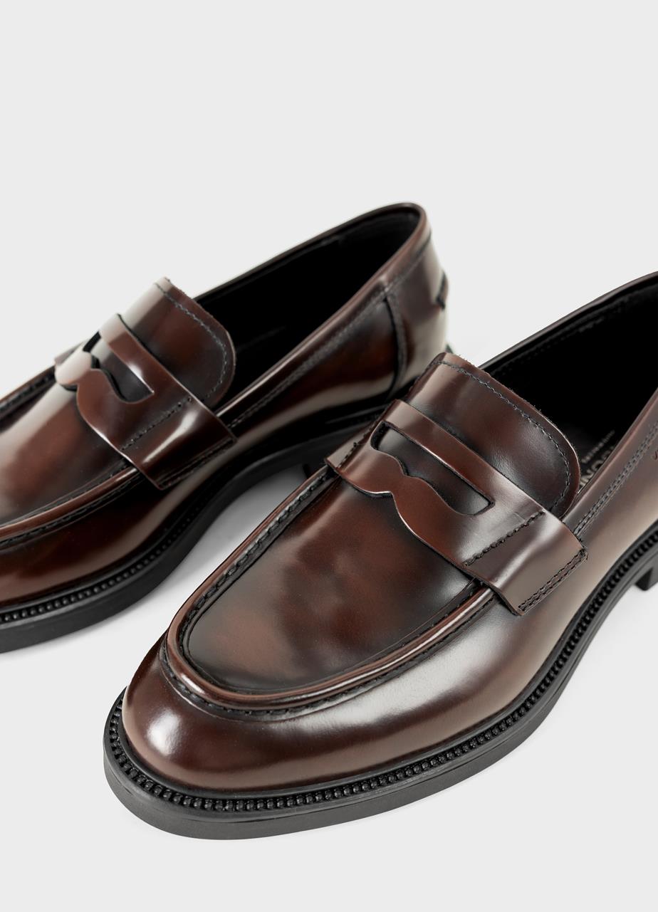 Alex m loafers Hnědá leštená kůže