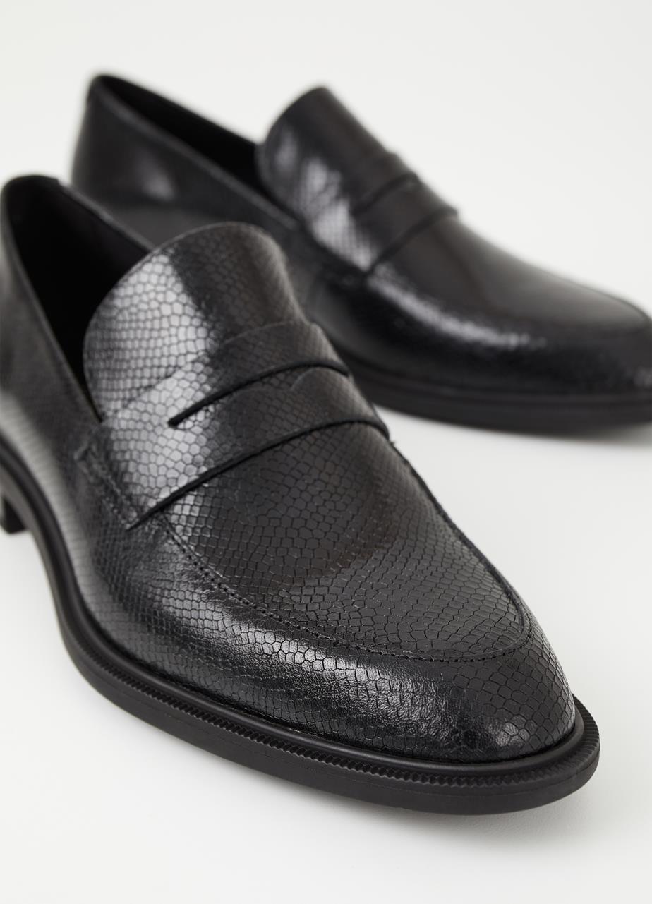 Frances 2.0 loafer Black leather/embossed