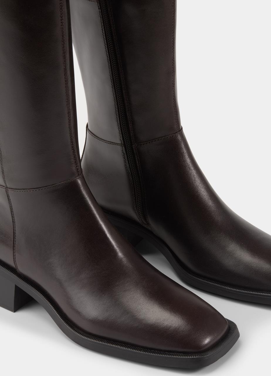 Blanca bottes hautes Marron Foncé cuir