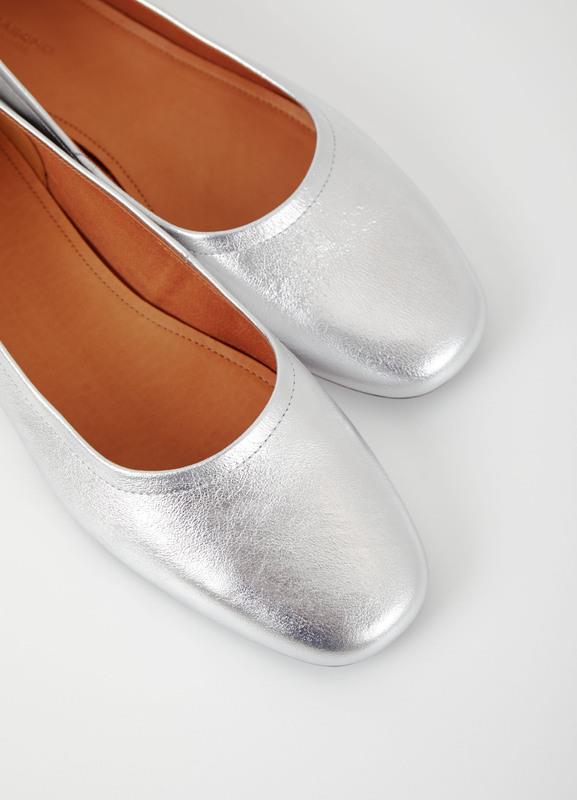 Jolin shoes Silver metallic leather