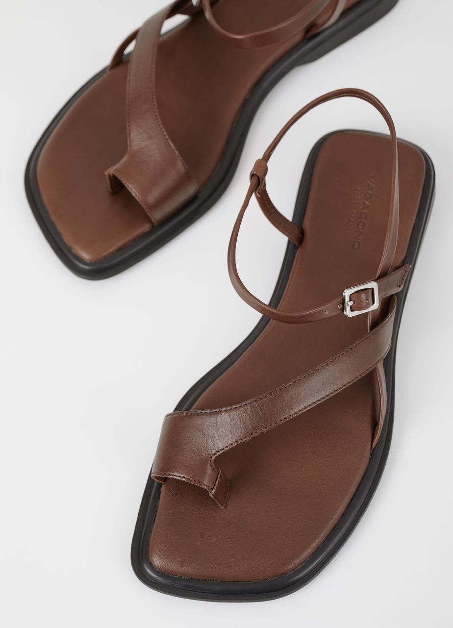 Izzy sandaler Mörkbrun läder