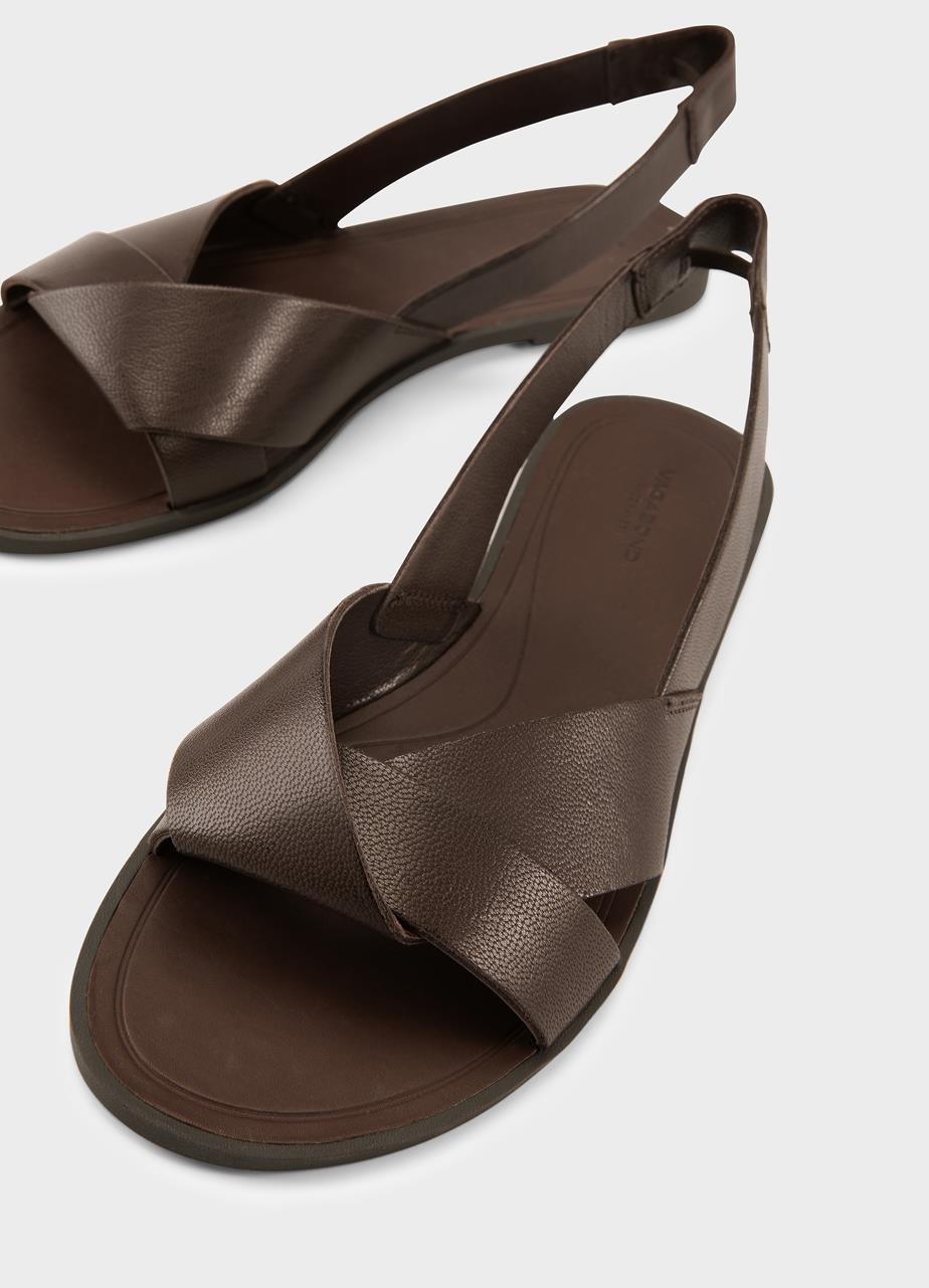 Tia 2.0 sandalen Dunkelbraun, Leder