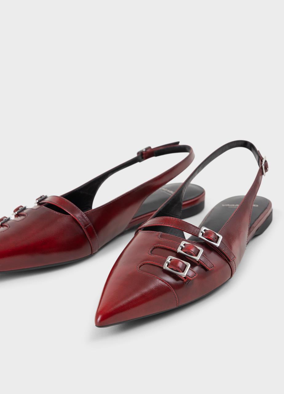 Hermine shoes Red brush-off leather