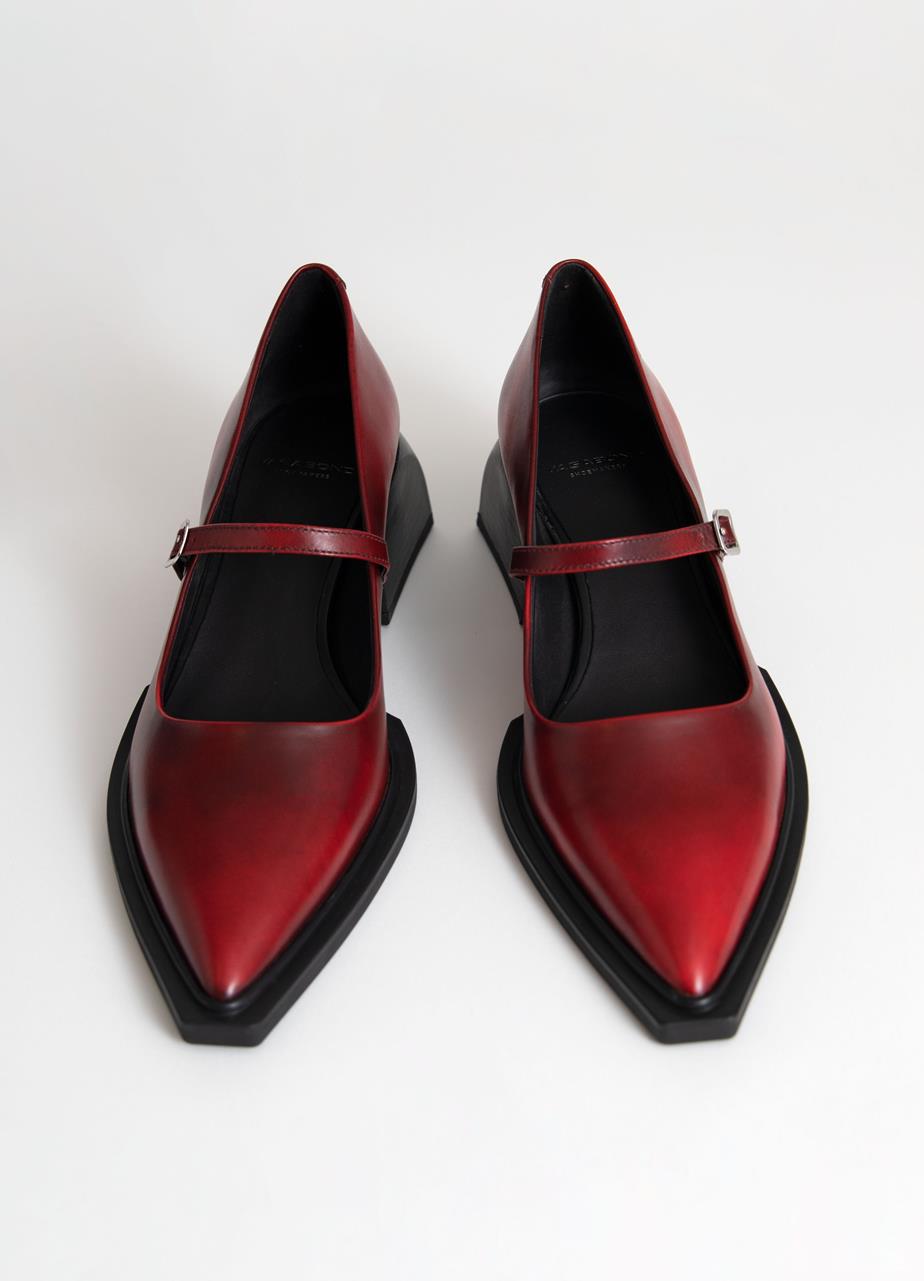 Vivian pumps Red brush-off leather