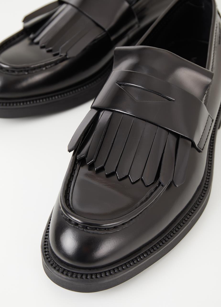 Alex m loafer Black polished leather