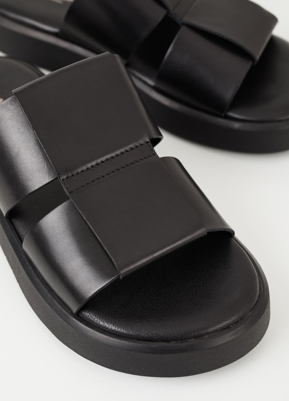 Nate sandals Black leather