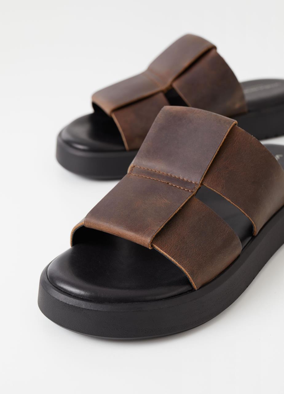 Nate sandals Brown oily nubuck