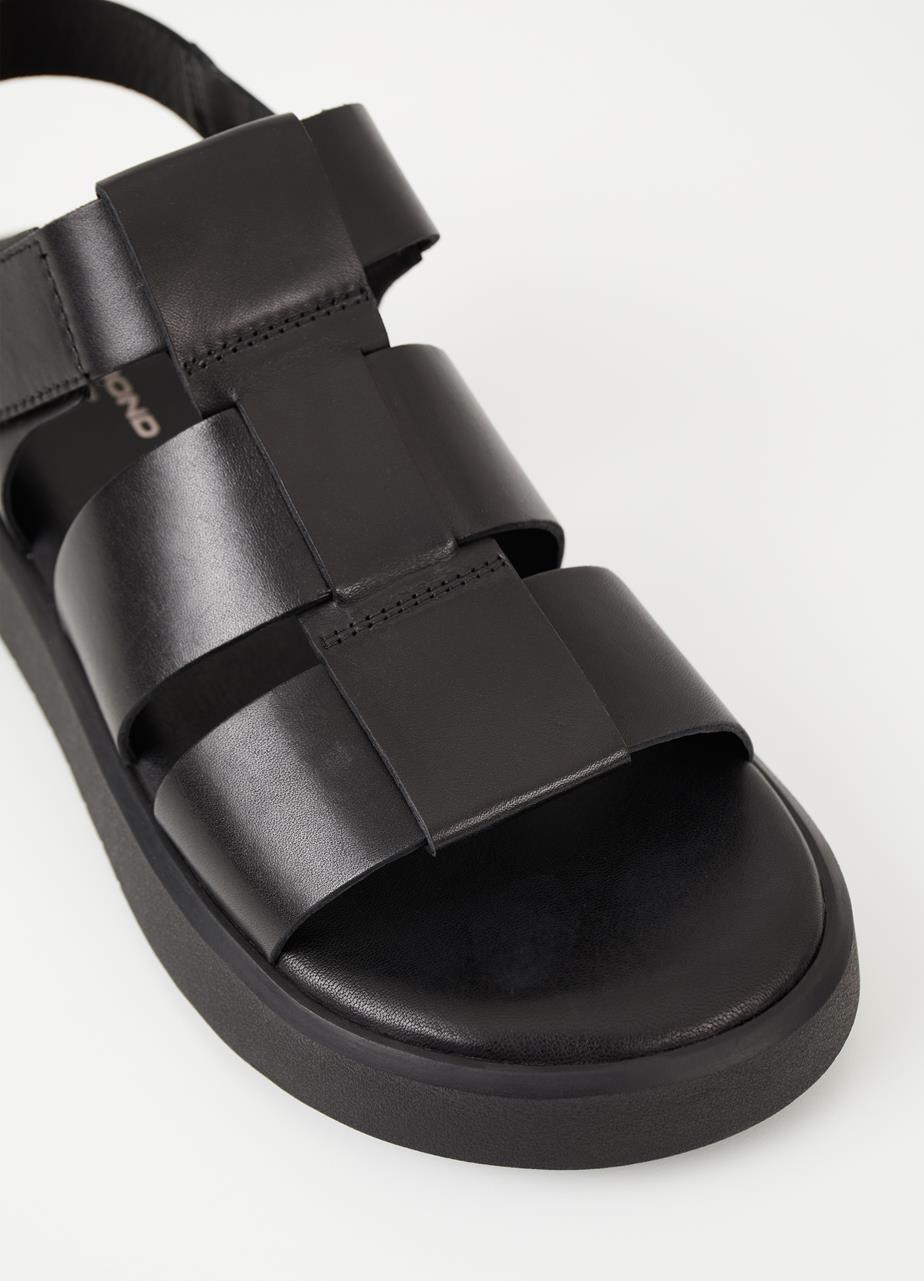 Nate sandals Black leather
