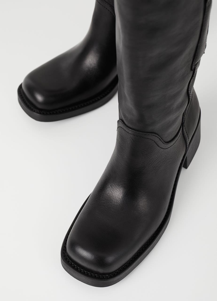 Nour hohe stiefel Schwarzes leder