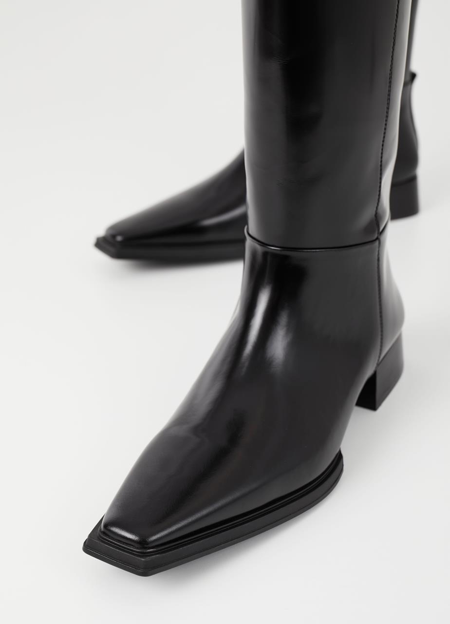 Eida tall boots Black polished leather