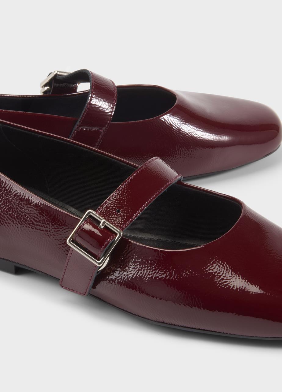 Jolin ballet flats Dark Red patent leather